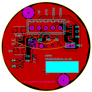 round pcb hall effect reed switch